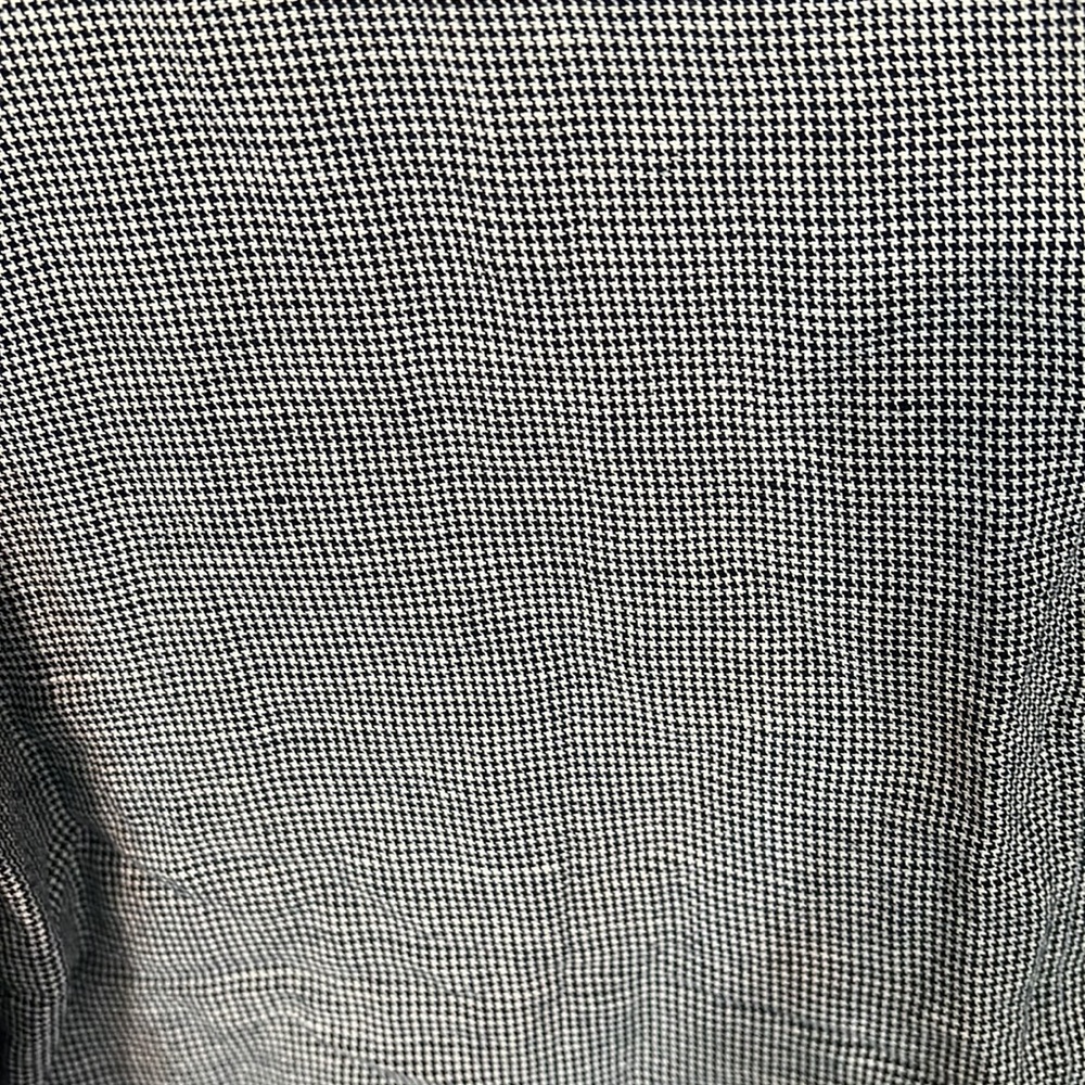 Eileen Fisher Black Patterned Linen Button Up Top - image 6